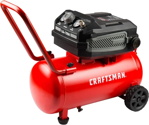 Craftsman Compresor de aire, 10 galones 1.8 HP Max 175 PSI Presión, potente y portátil Compresor sin aceite, sin mantenimiento, para el hogar,