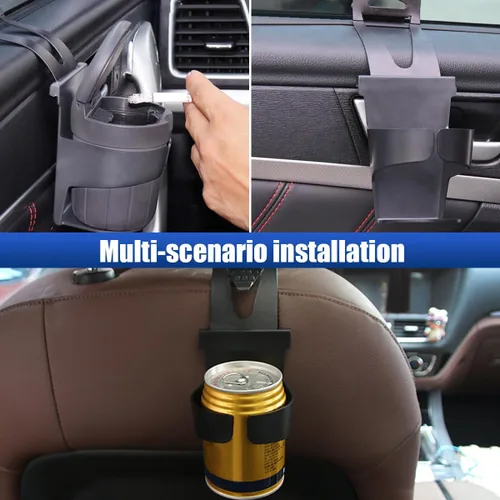 Miniatura 5 de Portavasos colgante para automóvil, respaldo de asiento de automóvil, organizador de botellas de agua, contenedor organizador de botellas de agua