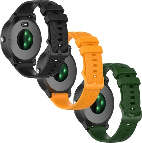 Miniatura 10 de Bandas para Garmin Vivoactive 3, banda de silicona de 0.787 pulgadas para Forerunner 645/245 Music/Venu Sq 2/Venu 2 Plus, para Galaxy Watch 3 1.614