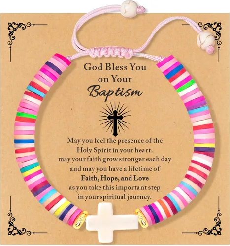 Miniatura 59 de Regalos navideños para niños, niñas adolescentes, mujeres, linda pulsera de cruz para niñas, regalos de Navidad cristianos para mujeres, ideas