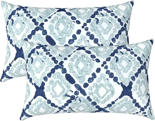 Miniatura 82 de LVTXIII Juego de 2 almohadas lumbares para patio, 12 x 20 pulgadas, resistentes a la decoloración, para exteriores con interiores, cojines lumbares