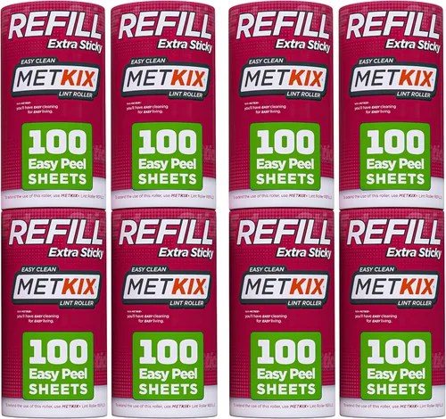 Recambio para rodillos de pelusa Metkix paquete de 8 (800 hojas en total)
