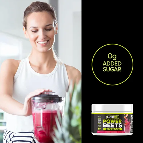 Miniatura 4 de Healthy Delights Nature Fuel Power Beets, jugo de remolacha vegano en polvo, polvo de remolacha para la presión arterial alta, 0 g de azúcar