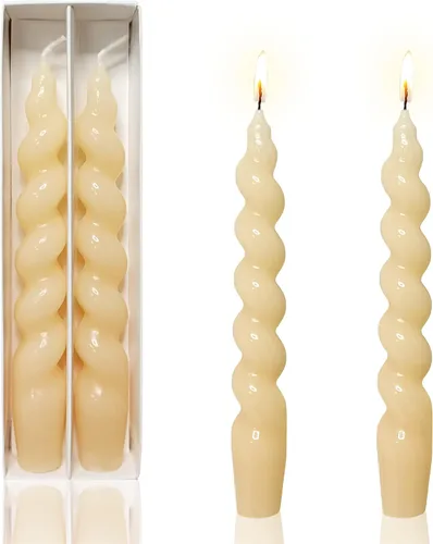Miniatura 39 de Pink Candlesticks - Juego de 2 velas cónicas en espiral, sin perfume, de 10 pulgadas de largo, velas cónicas sin perfume para decoración del hogar