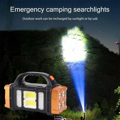 Miniatura 5 de Luz de Trabajo LED Premium de Alto Lúmenes – Linterna Multiusos con Características de Reflector y Farol - Linterna Solar Recargable Impermeable