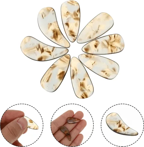 Miniatura 6 de Mikinona Guzheng, 8 unidades, protectores de dedos ligeros, para práctica, uñas postizas para principiantes Guzheng, accesorios cómodos y duraderos