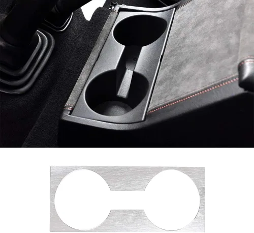 Miniatura 2 de Cubierta para portavasos de consola central de automóvil de aleación de aluminio para Land Rover Defender 90 110 2004-2018 Accesorios de coche