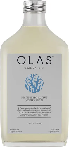 Miniatura 9 de Olas Enjuague Bucal Sin Alcohol y Enjuague Oral - Enjuague Bucal Marino Bioactivo con Aceites Esenciales y Antioxidantes para un Microbioma Oral