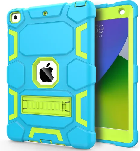 Miniatura 24 de CCMAO Funda para iPad de 6ª/5ª generación (9.7 pulgadas, 2018/2017), iPad Air de 2ª generación (2014) con soporte, funda protectora híbrida a prueba