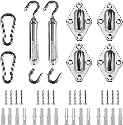 Miniatura 9 de Kit de herrajes para toldo de 5 pulgadas para rectángulo 316 de acero inoxidable antioxidante para patio al aire libre