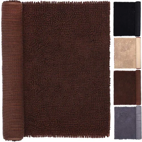 Miniatura 9 de Tapetes de baño de felpilla peludos de 26 x 36 pulgadas, lavables a máquina, ultra suaves, absorbentes de agua