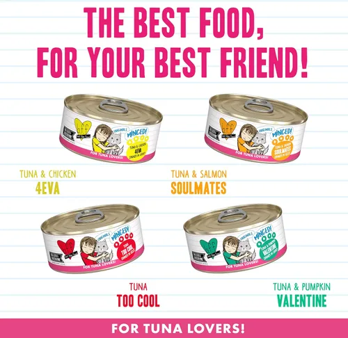 Miniatura 5 de Weruva BFF - Alimento húmedo natural picado para gatos, paquete variado de Batch O Besties, lata de 5.5 onzas, paquete de 8