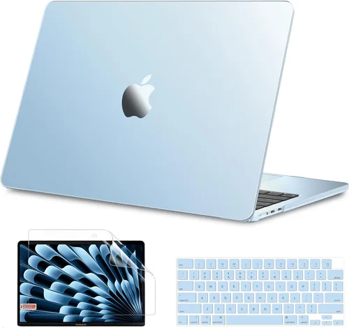Miniatura 11 de B BELK Funda compatible con MacBook Air de 15 pulgadas 2026 2025 2024 2023 M5 M4 M3 M2 A3448 A3241 A3114 A2941 Pantalla de retina líquida, carcasa