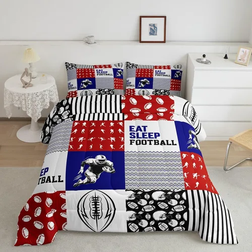 Miniatura 28 de Eat Sleep - Juego de edredón de natación para niños y niñas, ropa de cama temática de natación, juego de cama de natación, juego de deportes Nadar 03