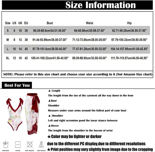 Miniatura 4 de Traje de baño estampado para mujer, sin mangas, ajustado, de una pieza, con traje de baño, falda larga