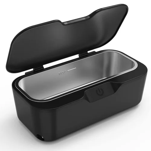 Miniatura 6 de Limpiador ultrasónico de joyas, limpiador ultrasónico de 18.6 fl oz, limpiador ultrasónico de gafas de 48 KHz, limpiador ultrasónico portátil