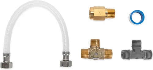 Camco Kit de derivación de giro rápido para autocaravana, fabricado con una manguera reforzada, para hacer derivaciones en el calentador de agua con