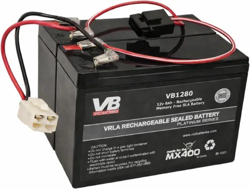 Reemplazo de batería de maquinilla de afeitar MX400 - Incluye arnés de cableado (capacidad de 8 ah - sistema de 24 voltios) por Vici Battery™