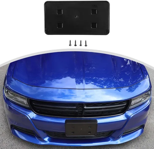 Miniatura 9 de CheroCar Marco de matrícula para neumáticos, soporte para placa de matrícula, compatibilidad con Dodge Charger 2006-2010