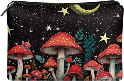 Miniatura 35 de Flashideas Bolsa de maquillaje portátil de cuero impermeable bolsa de cosméticos embrague maquillaje cepillo bolsa, Estampado De Mármol Azul 1