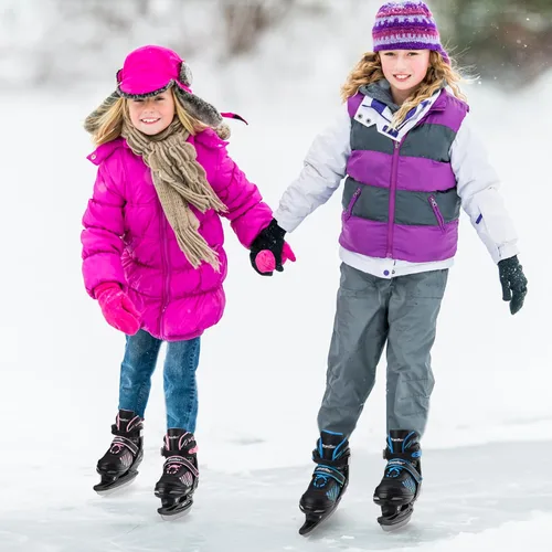 Miniatura 7 de Patines de hielo ajustables para niños y niñas, patines de hockey sobre hielo para principiantes de 4 a 12 años, zapatos de patinaje sobre hielo