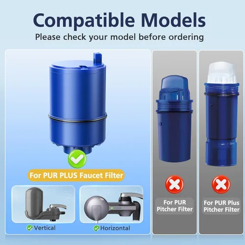 Miniatura 3 de Paquete de 6 filtros de agua de repuesto compatibles con todos los sistemas de filtración de grifo PUR®, PUR®PLUS, filtro de agua para grifo Pur®