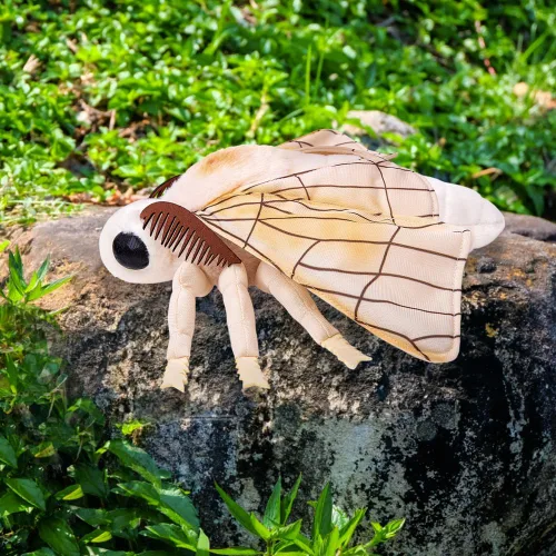 Miniatura 4 de Animal de peluche de polilla de seda de simulación, polilla de seda realista, animal de insecto de 10 pulgadas, lindo regalo para niños, juguete