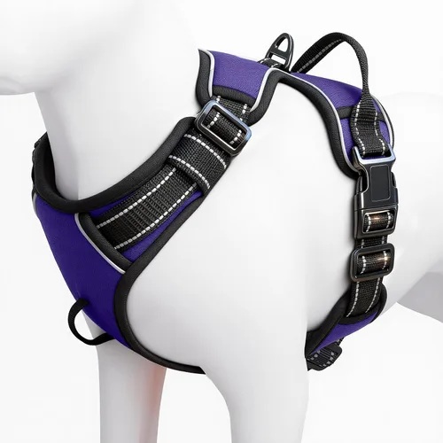 Miniatura 138 de Arnés para perro sin tirones, chaleco reflectante ajustable y acolchado para mascotas con asa de fácil control, fácil de llevar con nudo elegante