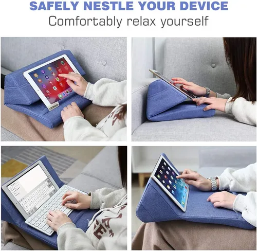 Miniatura 2 de Moko Soporte de almohada para tablet, suave soporte de almohada de cama de regalo de Navidad para almohadilla de hasta 11 pulgadas, se adapta a iPad