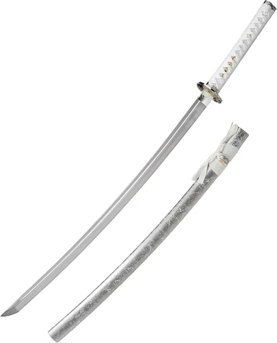 Miniatura 8 de Espada JIHPEN, Katana negra, espada samurái de espiga completa, afilada, hoja de acero de resorte con vaina negra - 41 pulgadas, variedad de estilos