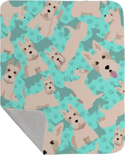 Miniatura 60 de Caroline's Treasures MLM1042LQB Airedale Terrier - Manta acolchada de 50 x 60 pulgadas, diseño de ilustraciones para cama, sofá, suave y ligera