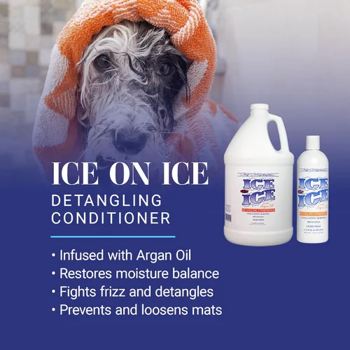 Miniatura 2 de Chris Christensen Ice on Ice Acondicionador Desenredante para Perros, Asequia como un Profesional, Elimina los Enredos, Hidrata, Crea una Suavidad