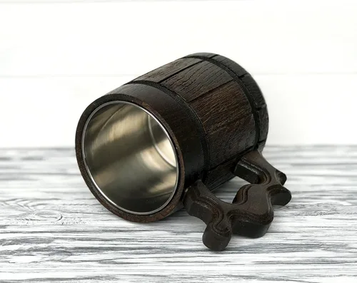 Miniatura 6 de Taza de cerveza de clase Warlock de 17 onzas, regalo de fiesta de mazmorras y dragones para amantes de dnd, taza de cerveza de madera personalizada