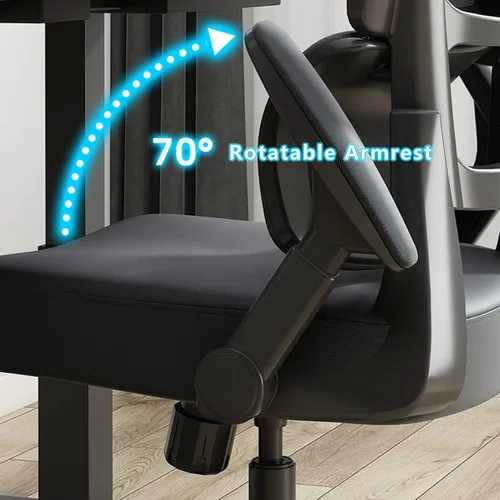 Miniatura 4 de Silla de computadora de respaldo alto para el hogar, silla de oficina ergonómica cómoda con soporte lumbar, silla tapizada de malla