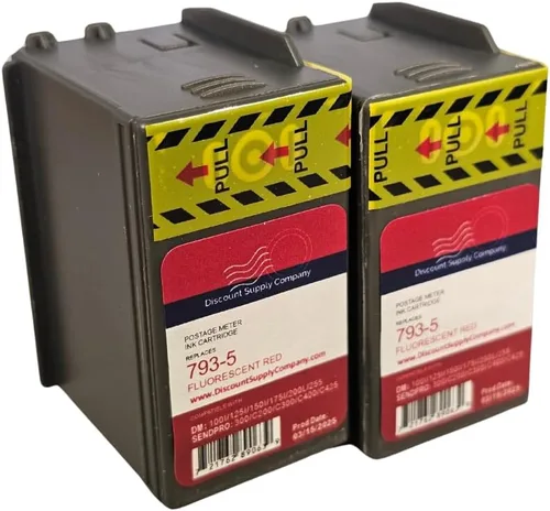 Cartuchos 793-5 (paquete de 2) compatibles con Pitney Bowes P700, DM100i, DM125i, DM150i, DM175i, DM200L, DM225, garantía de defectos de 90 días