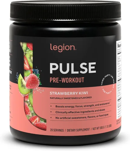 Miniatura 16 de LEGION Pulse Pre Workout - Bebida preentrenamiento de óxido nítrico totalmente natural para aumentar la energía, sin creatina, endulzada