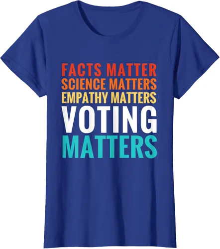 Miniatura 40 de Facts Matter Science Matters Voting Matters - Camiseta demócrata liberal, Negro, S