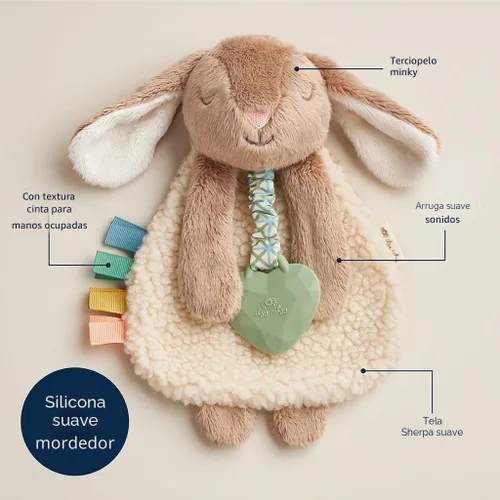 Miniatura 3 de Itzy Ritzy - Itzy Lovey Incluyendo Mordedor - Baby Lovey con Mordedor, Cintas Texturizadas y Brazos Colgantes - Cuenta con Sonido Crujiente, Tela