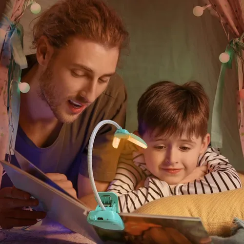 Miniatura 3 de Vekkia - Lámpara de lectura recargable con 14 LED para leer por la noche, luz de lectura para cuidar los ojos para libros en la cama, ajustable