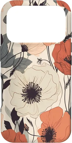 Miniatura 29 de Funda para iPhone 12/12 Pro Minimal Poppy Flower Boho Floral Cute Aesthetic