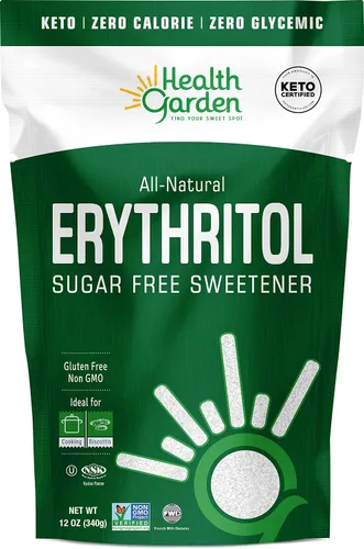 Miniatura 9 de Health Garden Edulcorante de eritritol, sin OMG, sin gluten, sustituto de azúcar, apto para dieta cetogénica, sabe a azúcar (4.75 libras)