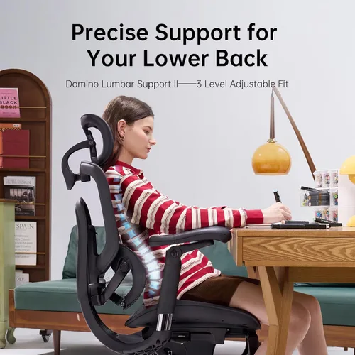 Miniatura 10 de SIHOO Doro C300 Pro V2 - Silla de oficina ergonómica sin reposapiés, soporte adaptativo de cuerpo completo, reposabrazos 8D y malla transpirable