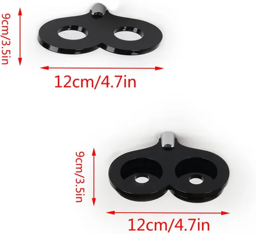 Miniatura 3 de Soporte de pared vertical para sable de luz HHUXIUE. Soporte de pared para sable de luz. Aplicable a la mayoría de sables de luz. (Negro 2 agujeros)