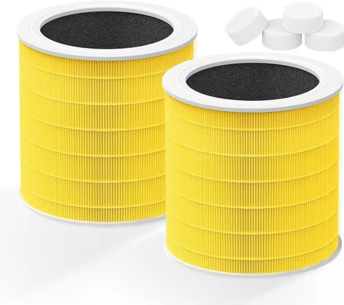 Paquete de 2 filtros de repuesto para mascotas A2001 compatibles con purificador de aire A2001, filtro de carbón activado de filtración eficiente 3