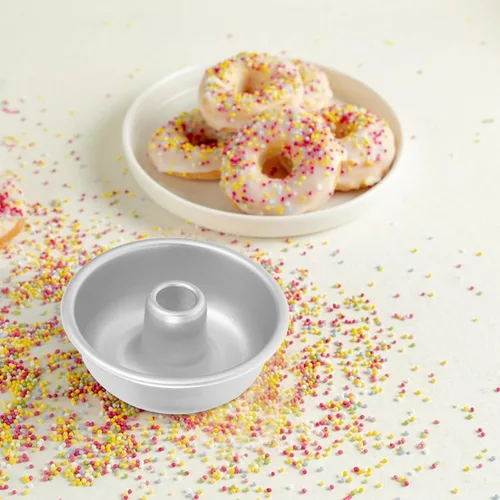 Miniatura 8 de Abaodam molde de donas fabricante de postres ángel comida pastel lata ángel pastel molde molde mini s círculo bandeja hornear hacer hornear