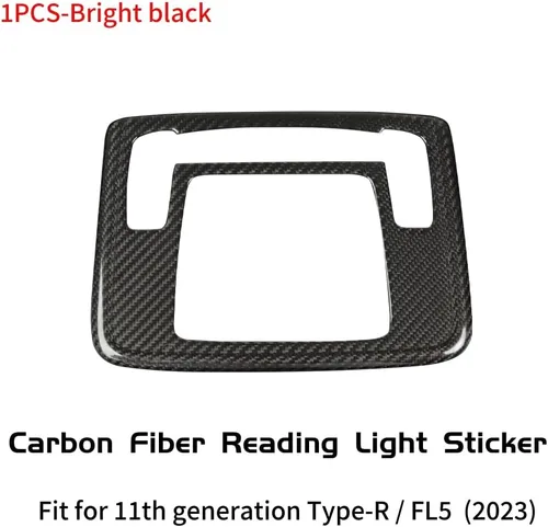 Miniatura 9 de JSWAN Cubierta de Trim de Fibra de Carbono para Luz de Lectura de Coche Compatible con Civic Type R FL5 Typer de 11ª Generación Cubierta de Lámpara