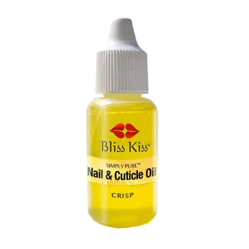 Aceite para cutículas y uñas Bliss Kiss Simply Pure, 0.5 onzas, claro
