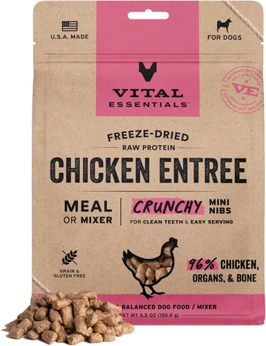 Miniatura 26 de Vital Essentials - Comida para perros liofilizada cruda, trocitos crujientes de pavo mini Comida completa o mezcladora Comida para perros alta