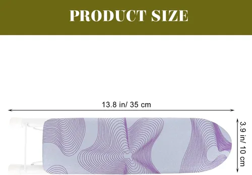 Miniatura 3 de Tabla de planchar pequeña de mesa con cubierta resistente al calor, alfombrilla de planchar portátil para mangas y ropa, compacta y ligera
