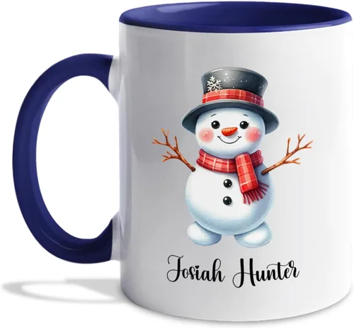 Miniatura 39 de Taza de café de Papá Noel con nombre personalizado – Taza de Papá Noel personalizada, 11 onzas y 15 onzas, bonita taza de cerámica blanca regalo